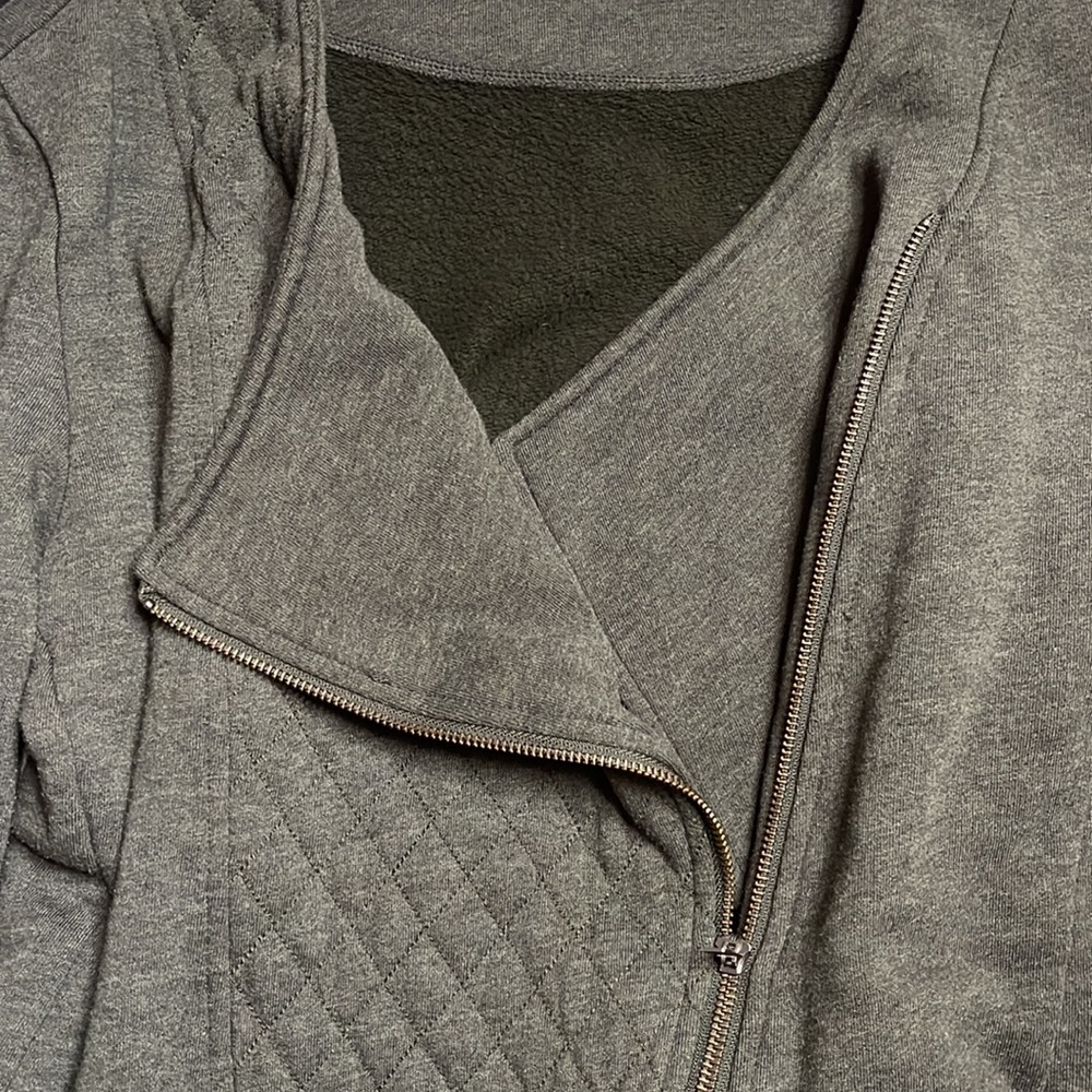 Athleta Zip Quilted jacket Outerwear size large- Moto Style - Picture 8 of 8
